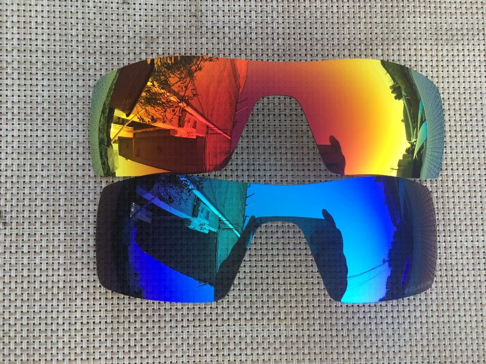 Голубой лед и огонь красный Поляризованные замены линзы для масла-установка