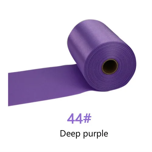 44 -Deep purple 25 метров/рулон 8 см/10 см/15 см в ширину шампанского атласная лента полиэстер лента для свадебного стула/автомобиля/вечерние украшения Ручное шитье DIY - Цвет: 44 -Deep purple