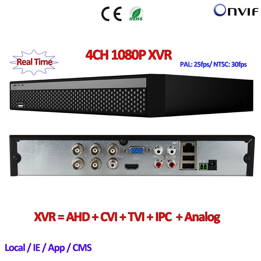 4 канала DVR комплект видеонаблюдения 1080 P XVR 4ch камеры системы безопасности для AHD CVI