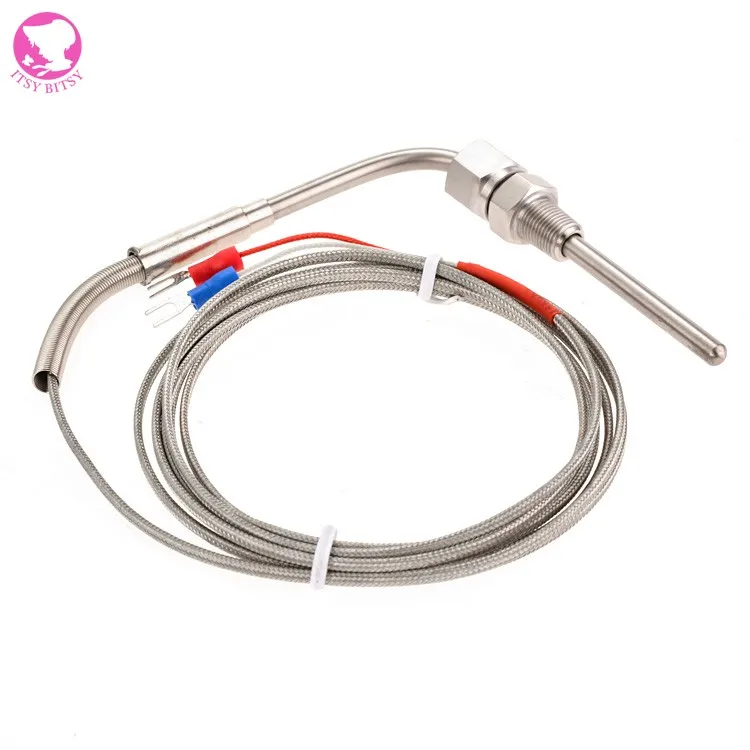 New Fashion Stainless Steel 2M EGT K Type Thermocouple Exhaust Probe High Temperature Sensors Threads 200mm BS Quality | Инструменты
