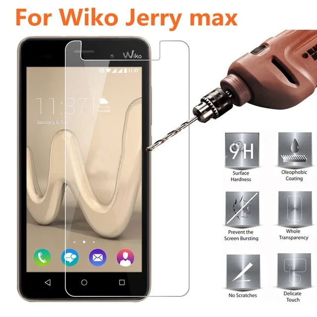 2.5D Закаленное стекло для Wiko Jerry max Высококачественная защитная пленка
