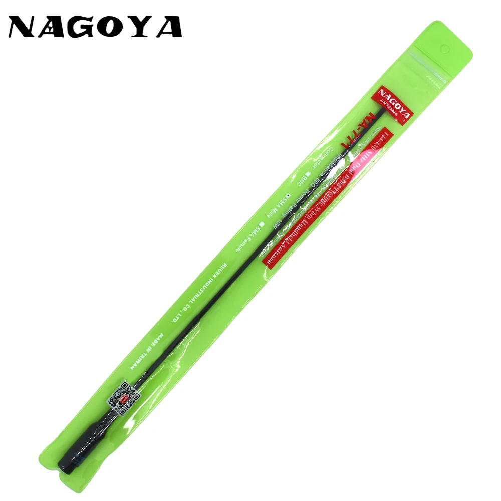 Оригинал Nagoya мягкая двухдиапазонная антенна для Baofeng Yaesu NA 771 144/430 МГц SMA M TYT 1 2 4