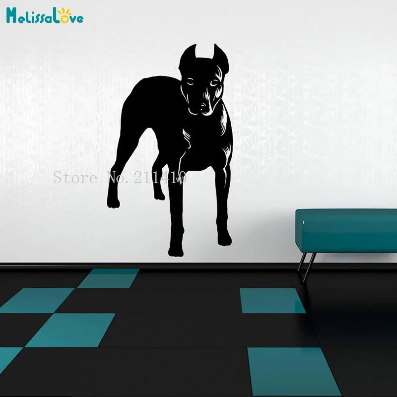 

Крутая собака, Виниловая наклейка на стену, наклейки Doberman, домашний декор для гостиной, спальни, самоклеящиеся художественные фрески, уника...