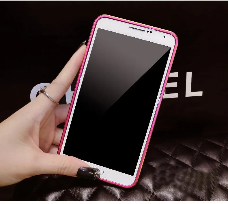 2 in 1 Metal Aluminum Frame Anti-scratch Rhinestone Bling Diamond Cover Case For Samsung Galaxy note 3 4 S3 S4 S5 I9200 |