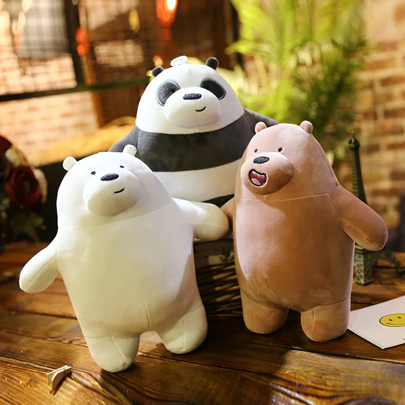 as picture 3 шт./компл. 27 см Kawaii Мы Голые Медведи Плюшевые игрушки мультфильм Медведь Фаршированные гризли панда Медведь кукла для детей девочек подарок на день рождения - Цвет: as picture