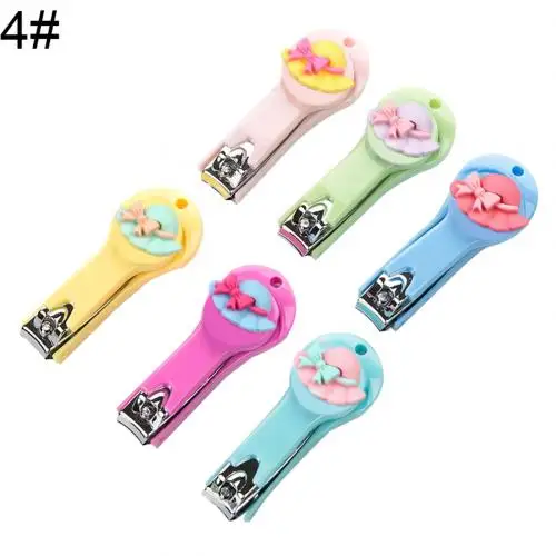 4 Random Color Портативные Мультяшные кусачки для маникюра или педикюра, 1 шт., профессиональный триммер для маникюра, инструменты для ногтей, 1 шт., для домашнего использования для взрослых и детей - Цвет: 4 Random Color