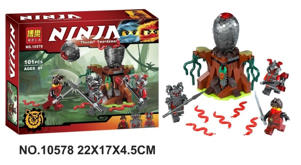 101 unids ninja nueva 10578 ataque bermellon diy bloques de construccion modelo ninos juguetes compatibles | Игрушки и хобби