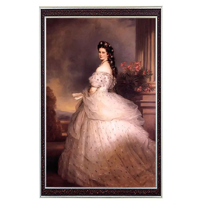 

DIY 14CT unprinted embroidery Crafts Home decor French DMC Home Decor Cross Stitch Kit/Set Empress Elisabeth of Austria
