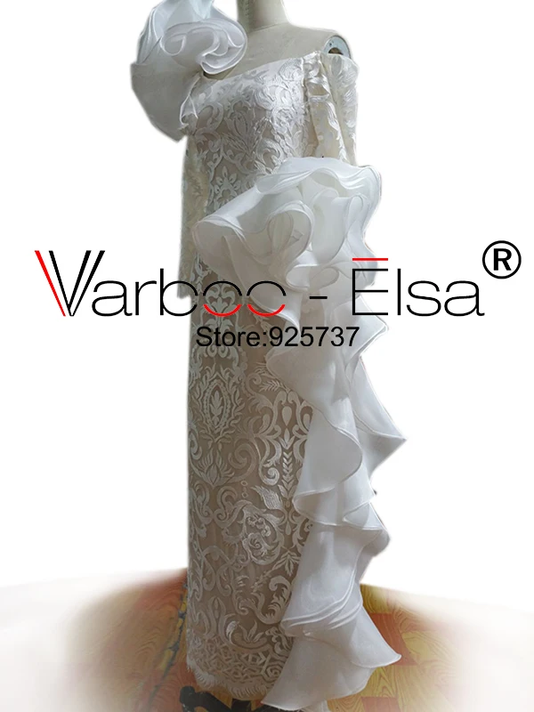 VARBOO_ELSA vestidos do baile de finalistas, длинное вечернее платье, элегантные вечерние платья с рюшами и одним рукавом, платье для выпускного вечера,, для особых случаев