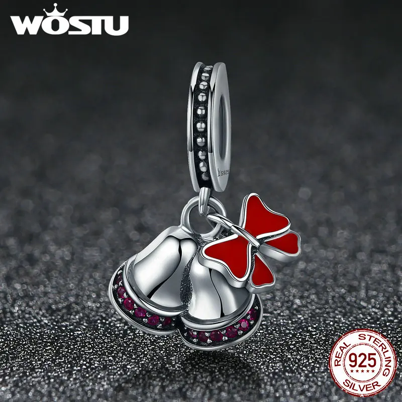 Женские браслеты WOSTU популярные из стерлингового серебра 925 пробы с бусинами и
