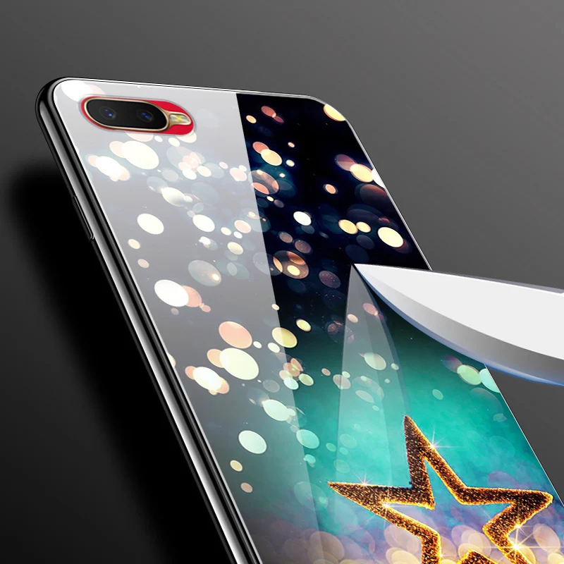 Чехол для OPPO RX17 Neo чехол из закаленного стекла силиконовый бампер жесткое стекло