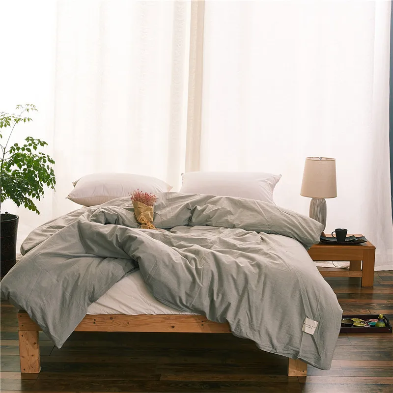 Современный минималистский серый сплошной Цвет Постельные принадлежности