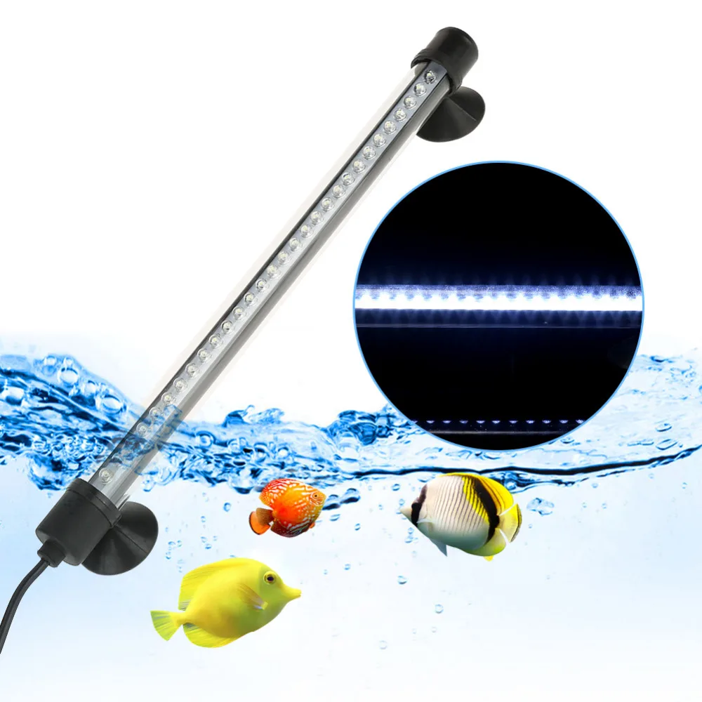 Аквариумный аквариум 30 LED свет белый бар ПОГРУЖНОЙ водонепроницаемый зажим лампа