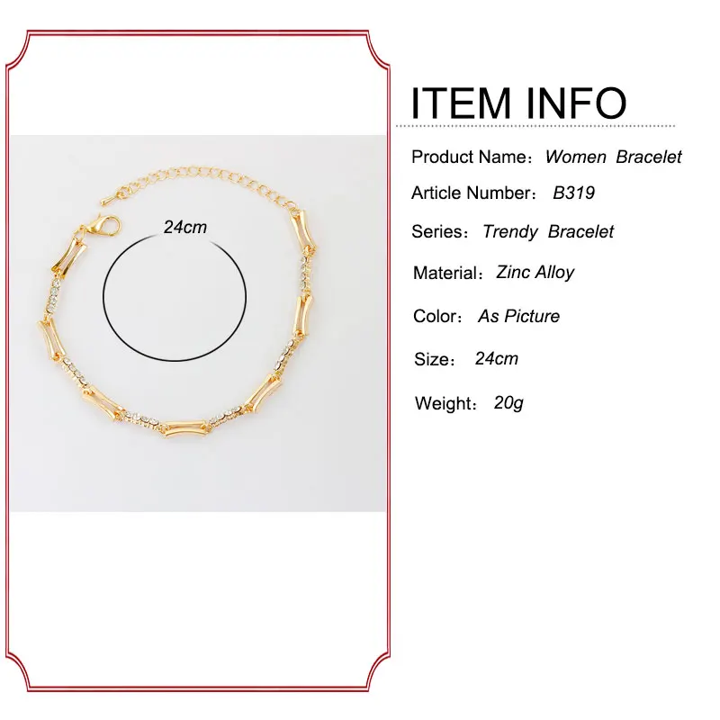 Модный женский браслет F &amp U из сплава под золото и серебро 2017 пробы | Украшения