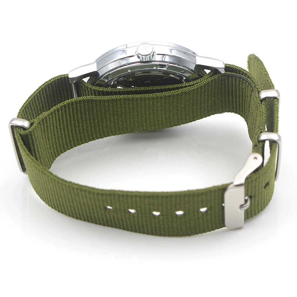 Армейский брезентовый ремешок зелено армейский прозрачный тонкий Чехол дизайн