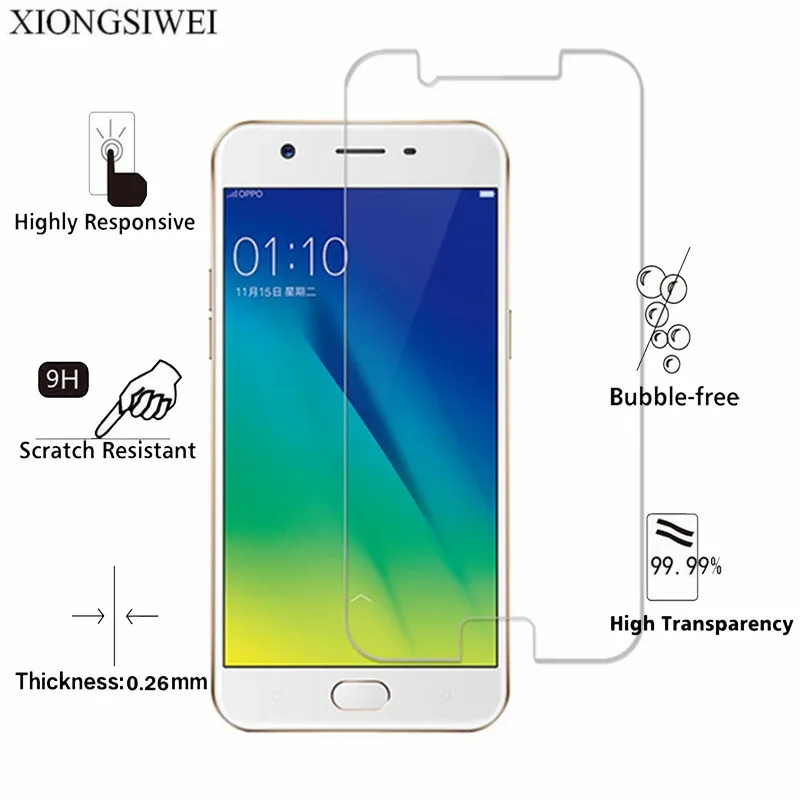 Защитная пленка из закаленного стекла для OPPO A57 0 26 мм 2.5D 9h защиты экрана 5 2 дюйма |