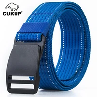 cukup 2022 new design unisex no metal plastic steel pom buckle belt quality canvas belts leisure for men colours cbck121
