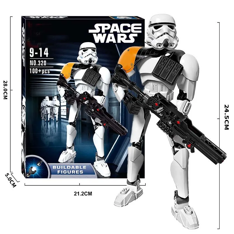 С изображением из Звездных Войн Строительная фигура Jango командир клонов K 2so Poe