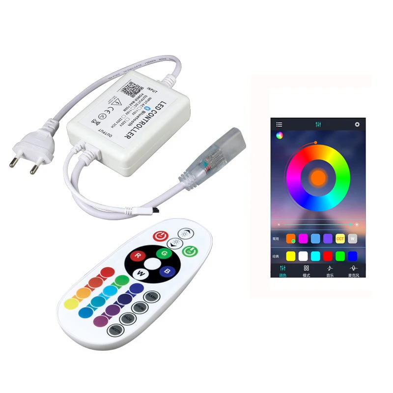 Bluetooth контроллер для светодиодных лент SMD 220 110 3528 В переменного тока|Контролеры RGB|