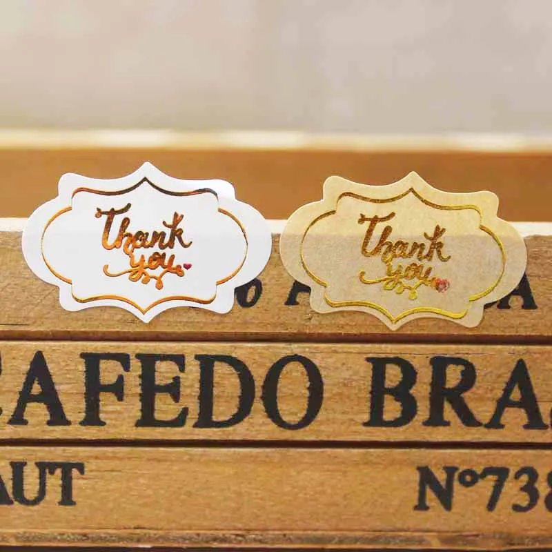 1000 шт. ярлыки с надписью Thank You для самостоятельной сборки Золотая фольга ручной