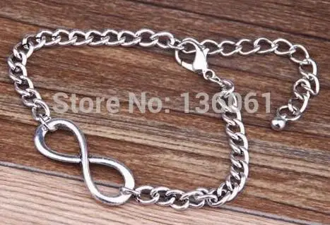 Mixed Vintage Silver Punk Skull Wings Infinite Wolf Bullets Crystal Bead Charm Cuff Bracelets Bangles Anklet For Women Jewelry | Украшения