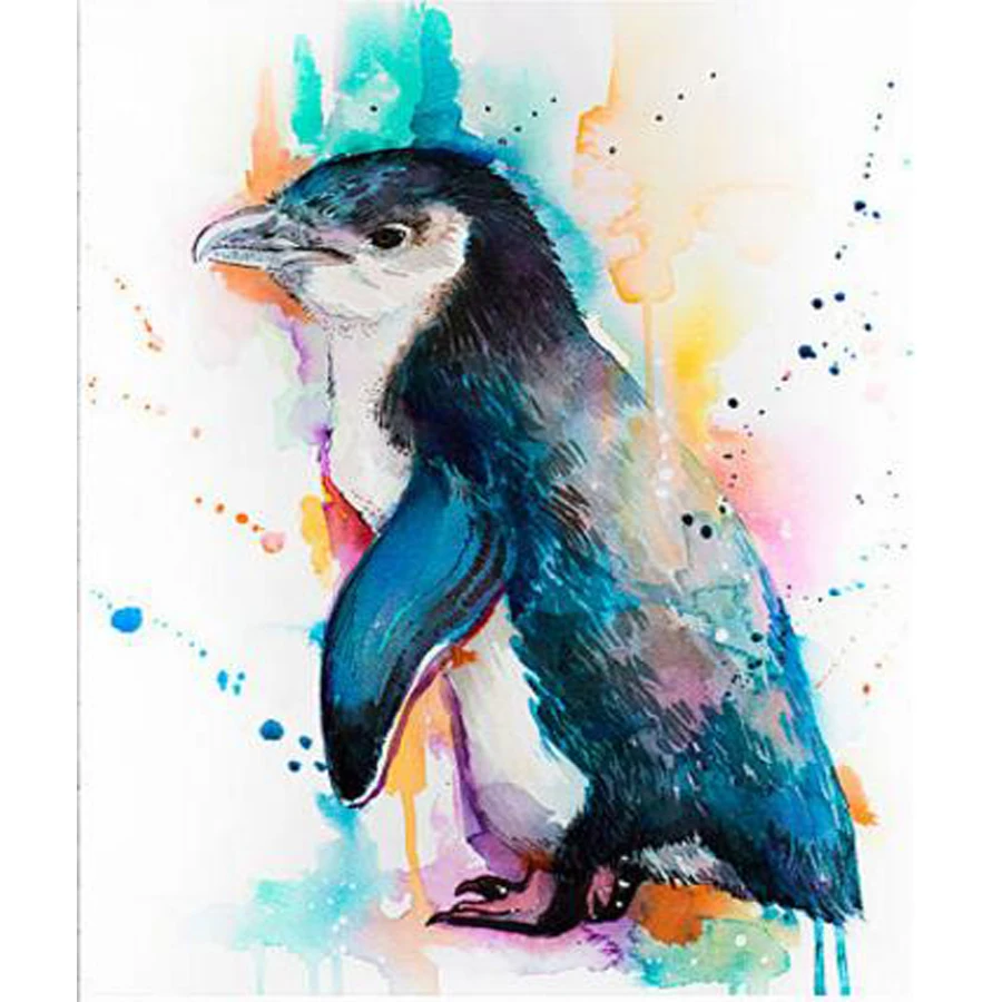 

Diamond Painting Full Square drill 5D DIY Diamond Embroidery penguin birds Cross Stitch Rhinestone Mosaic kit wall decor gift