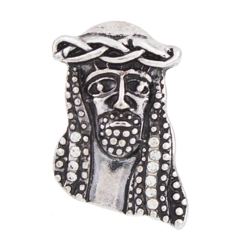

NSB2356 Hot Sale Snap Jewelry Button For Bracelet Necklace 2015 Fashion DIY Jewelry Metal Snaps Antique Jesus Buttons