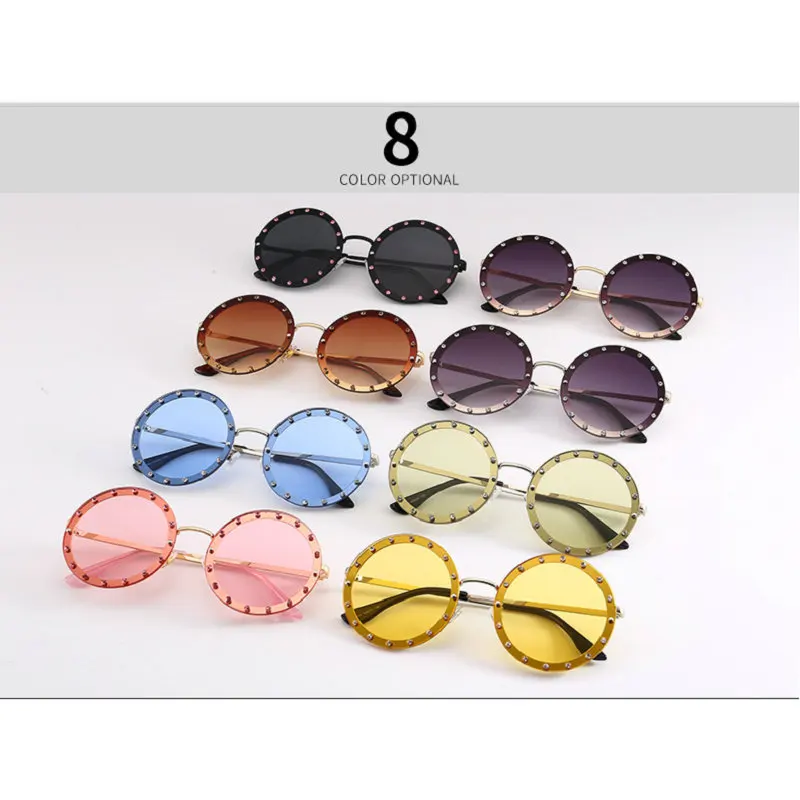 MINCL/модные круглые солнцезащитные очки для женщин брендовые дизайнерские UV400 с