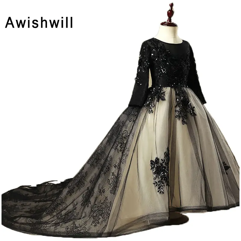 Новинка 2020 платья для конкурса девочек с цветами свадеб бальное платье из