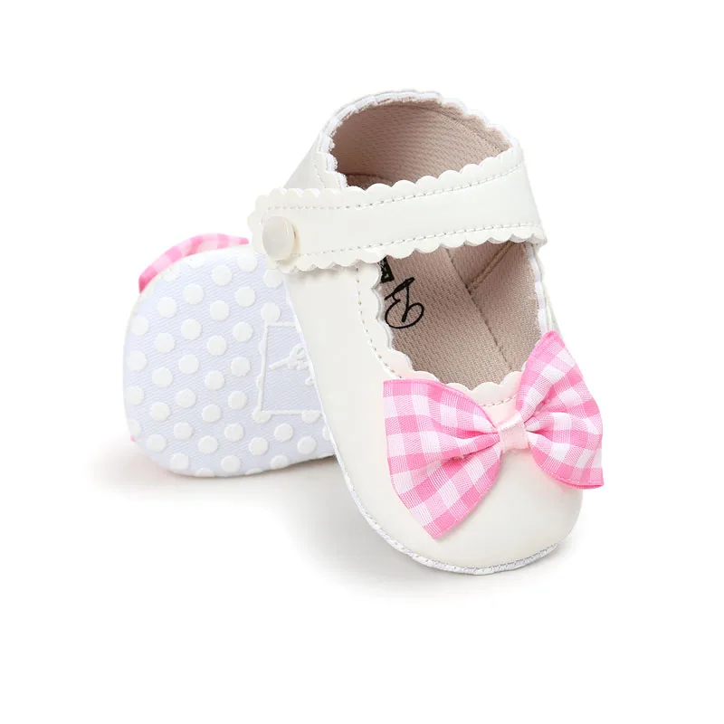 

Autumn Infant Baby Girl Soft Sole PU Leather First Walkers Bebe Crib Bow Shoes 0-18 Months Moccasins Shoes New Arrival