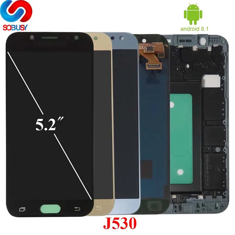 5 2 &quotРегулируемый ЖК дисплей Galaxy J530 2017 для Samsung J5 Дисплей Сенсорный экран