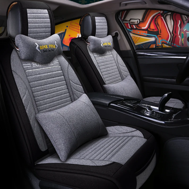 Универсальный льняное волокно автомобильные чехлы для сидений автомобиля Toyota