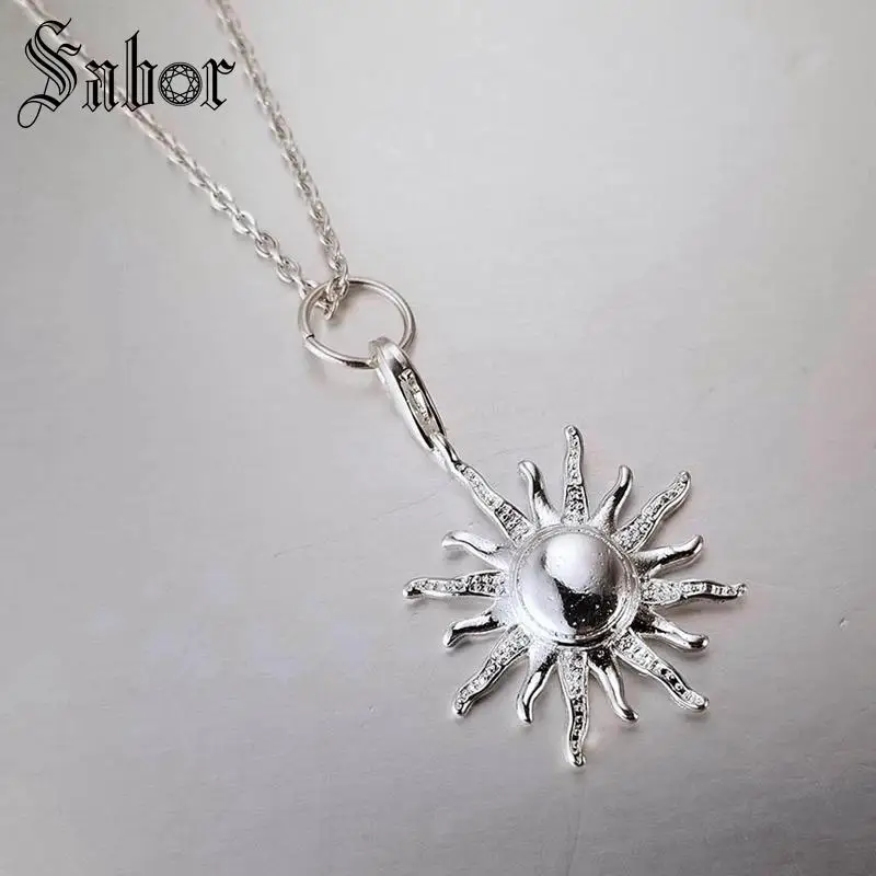 Fashion silver plated Sun Flower Diy Charms Fit Bracelets &amp Necklaces Making Jewelry For Women drop shipping thomas | Украшения и