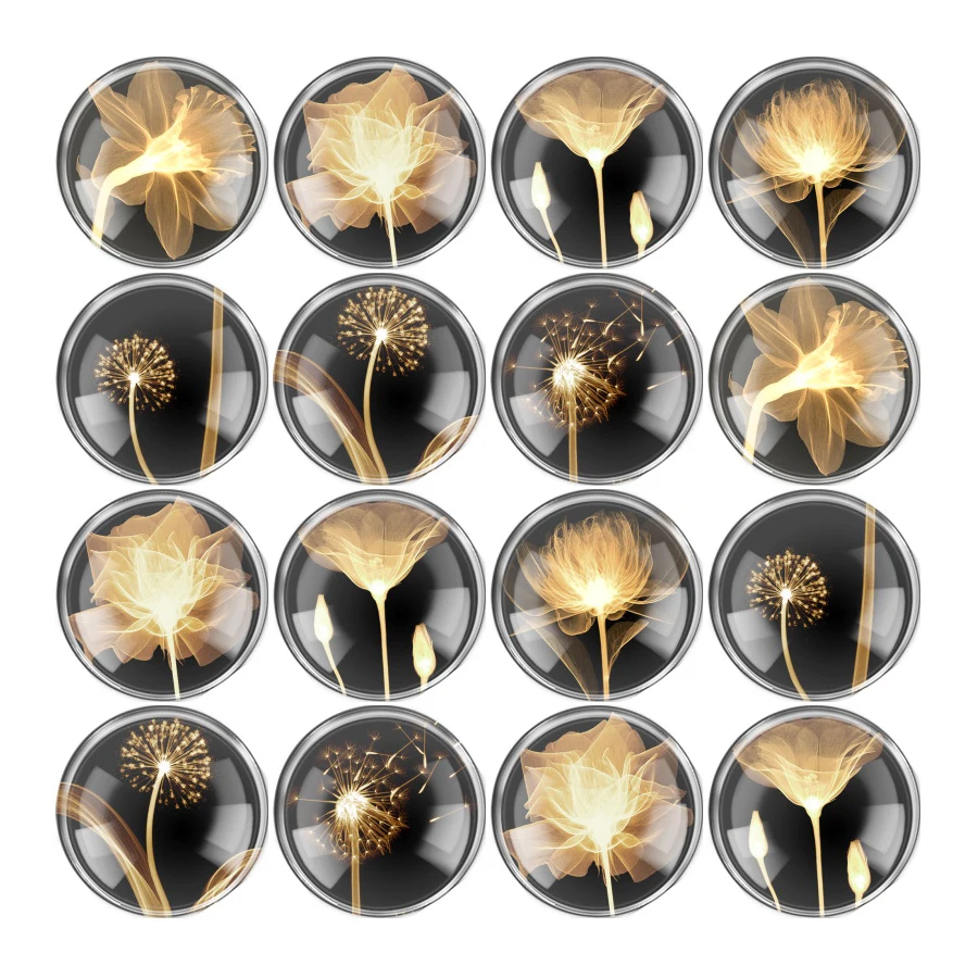 Одуванчик ручной работы 6 размеров цветок камея кабошон куполообразный сделай