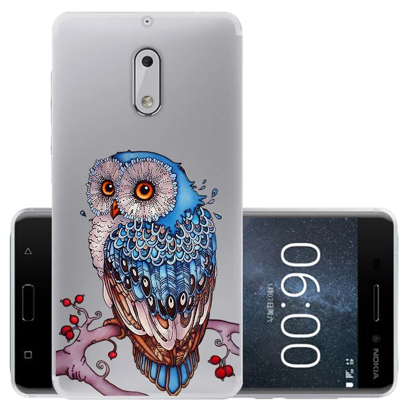 CROWNPRO чехол s для Nokia 6 TPU чехол для телефона силиконовый для Nokia6 TA-1021 мягкий чехол-накладка прозрачный для Nokia 6 Чехол с принтом