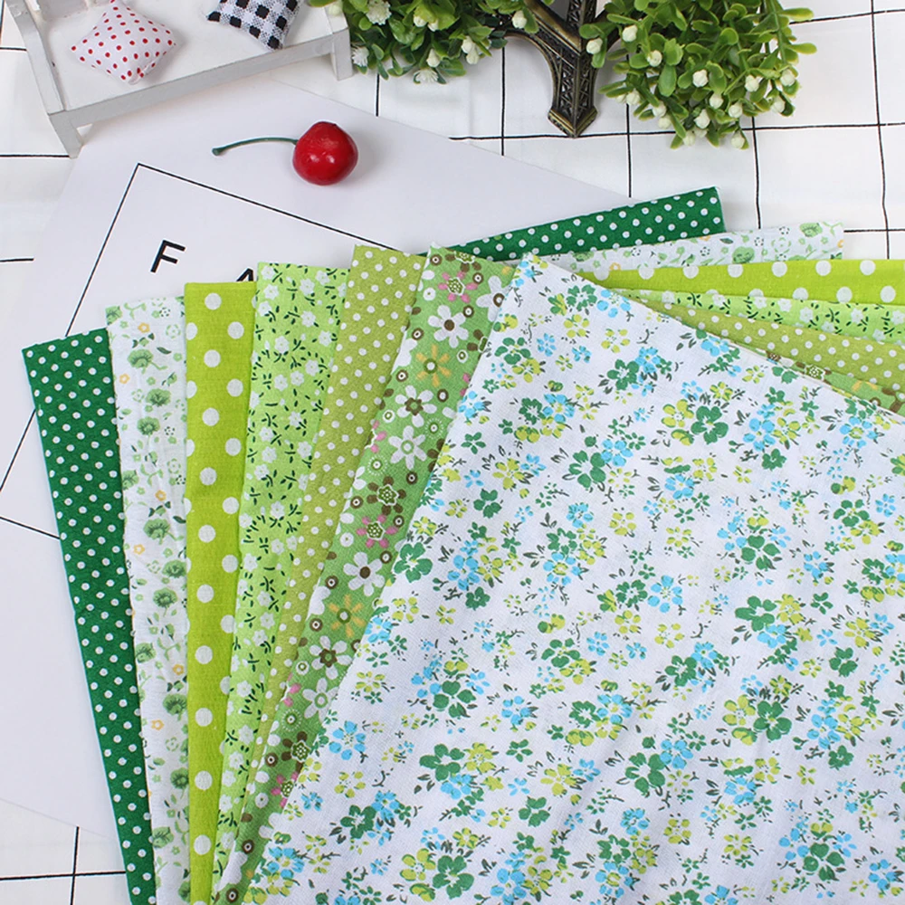 7PCs coffee 50x50cm 7 шт. 50X50 см хлопковая ткань квадраты комплект Лоскутное Предварительно-Лоскутные ткани квадраты для «сделай сам» ручной работы ткань сумка рукоделие записки - Цвет: 7PCs coffee 50x50cm