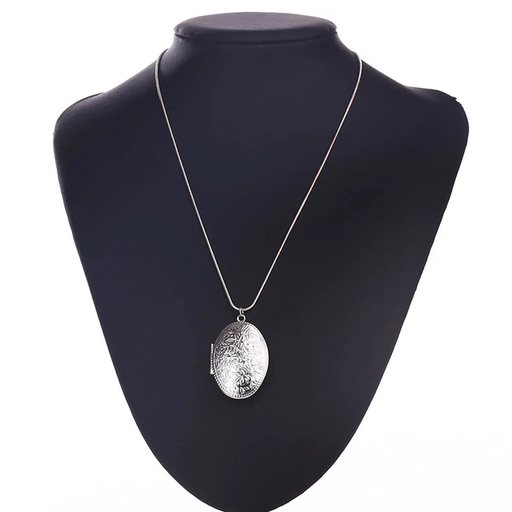 Женское модное овальное ожерелье с подвеской в виде медальона длинной цепочкой