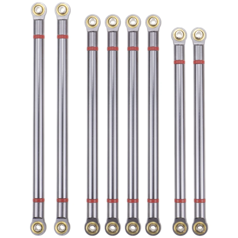 8PCS Alum Steering Servo Linkage Pull Rod Connectors Upgrade Parts for RC 1/10 Axial SCX10 Car | &amp Accs