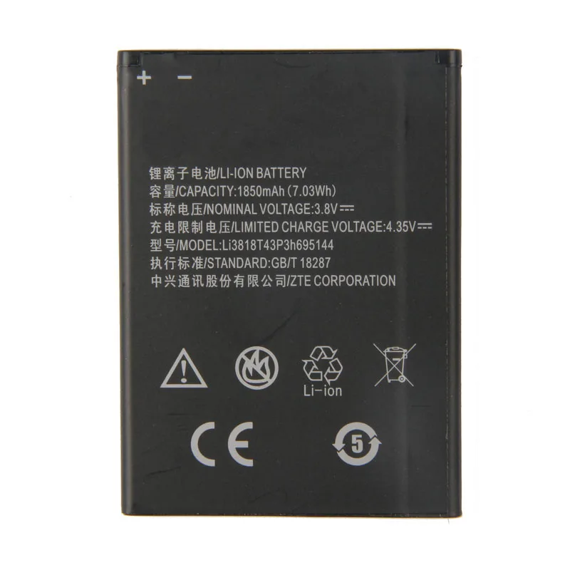 Оригинальный аккумулятор Li3818T43p3h695144 для телефона ZTE Blade G Lux V830w Kis 3 Max 1850 мАч |