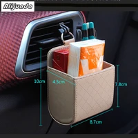 car organizer box bag air outlet dashboard hanging leather box for citroen peugeot 206 207 208 301 307 308 407 2008 3008 4008