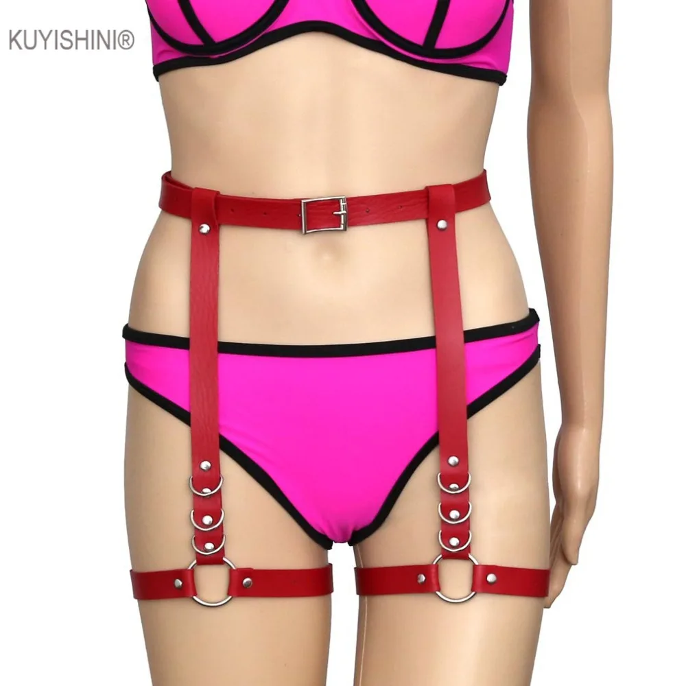 Ремень женский из искусственной кожи регулируемая подвязка с металлическим