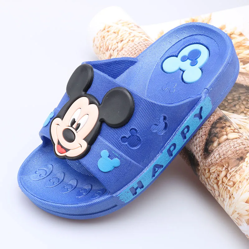 Детские тапочки и Disney с Микки Маусом для мальчиков девочек летние Нескользящие