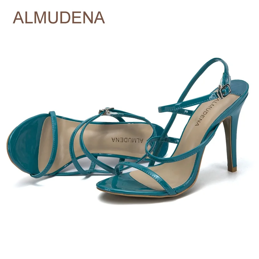 Изящные сандалии ALMUDENA для молодых девушек лакированные кожаные туфли на