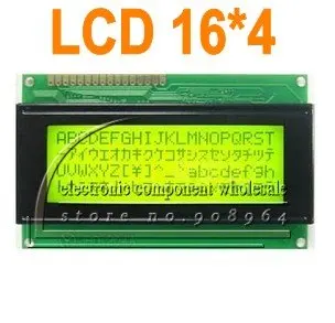 RHECCOW 30 шт./лот 5В символьный ЖК модуль дисплей LCM 1604 164 16X4 желтый зеленый черный свет