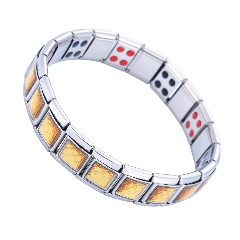 LASPERAL 1 шт нержавеющая сталь с германиевым камнем регулируемые браслеты и для