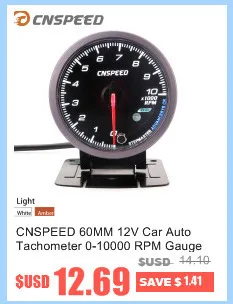 CNSPEED Shark style 7 цветов 12 в автомобильный вакуумный манометр метр для Honda Golf 2 mk2 Авто измерительное устройство для автомобиля POD универсальное
