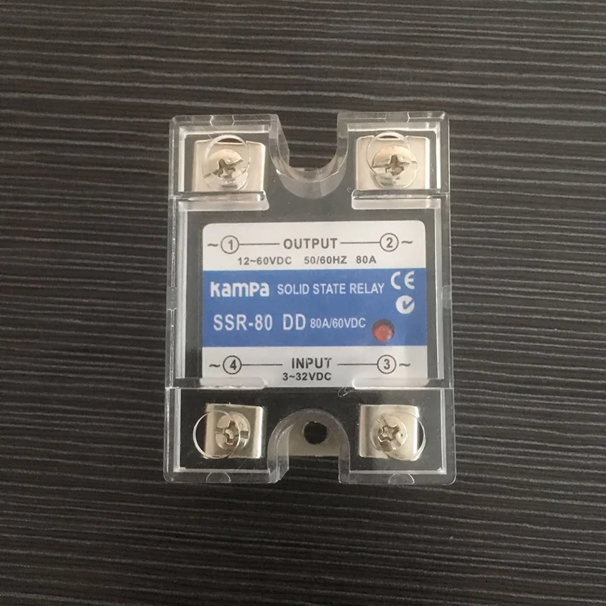 80A SSR твердотельные реле постоянного тока в переменный ток 80DD Вход 3 32VDC Управление