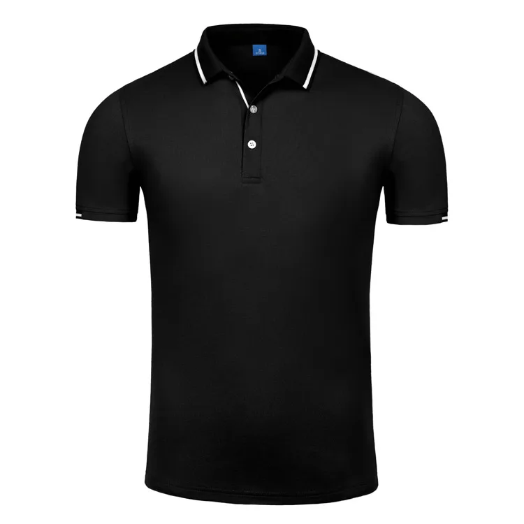 Golf shirt-BLA Рубашка для гольфа для мужчин и женщин из полиэстера, рубашки поло для гольфа с отложным воротником, одежда для гольфа с короткими рукавами, Джерси, дышащая одежда для гольфа, S-6XL - Цвет: Golf shirt-BLA
