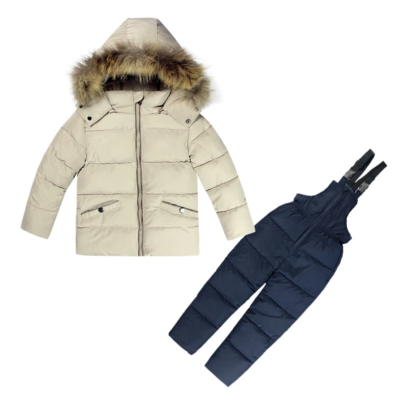 Детский зимний комплект одежды для мальчиков с защитой от ветра|Пуховики и парки|