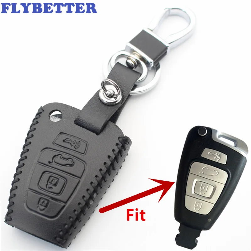 FLYBETTER чехол для ключей с 4 кнопками из натуральной кожи Hyundai Veracruz автостайлинг